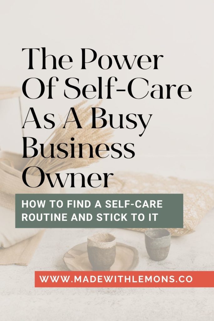 Self-Care for Busy Business Owners
