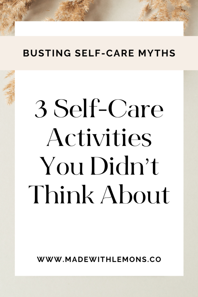 myths about self-care